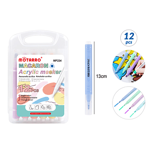 Marcadores Acrilico 13Cm 12Pcs