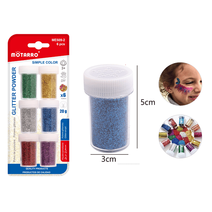 Polvo Glitter 6Pcs 20G 1