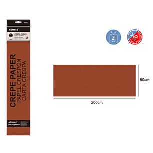 Papel Crepé Café Oscuro 50X200Cm 21G