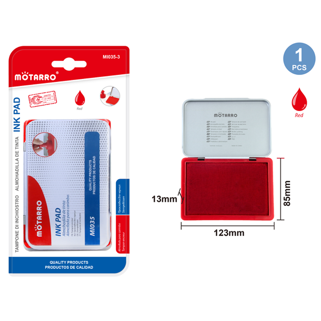 Almohadilla De Tinta Rojo 1