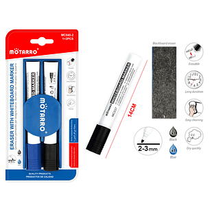 Borrador Con Marcador De Pizarra 14Cm 1+2Pcs