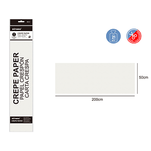 Papel Crepé Blanco 50X200Cm 21G