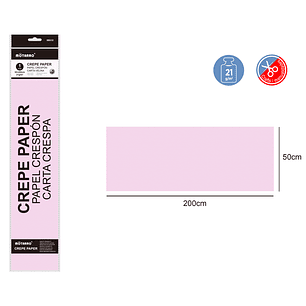 Papel Crepé Rosado 50X200Cm 21G