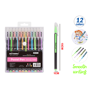 Lápiz Pasta Neón Pastel Bolsa PVC 15Cm 12Pcs