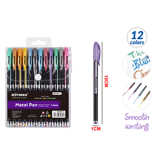 Boligrafos Metal Bolsa PVC 15Cm 12Pcs