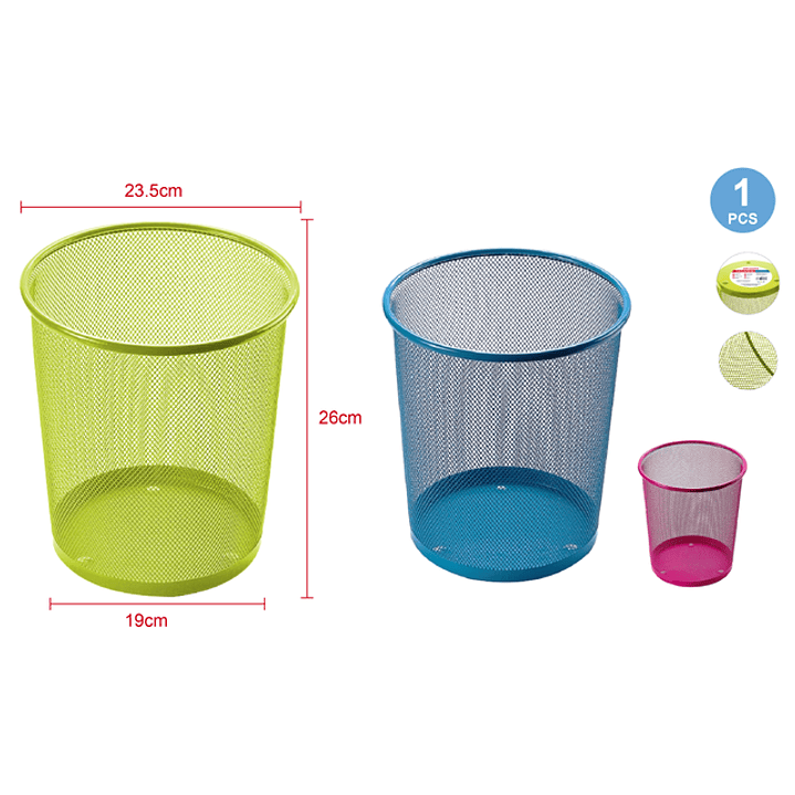 Basurero Colores 23.5X26Cm 1