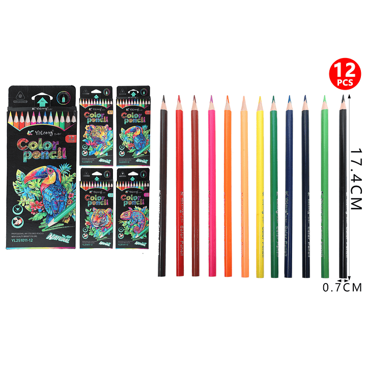 Lapices De Colores 17.4Cm 12Pcs 1