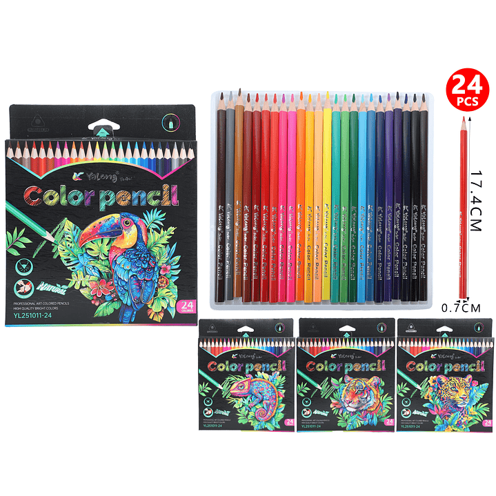 Lapices De Colores 17.4Cm 24Pcs 1