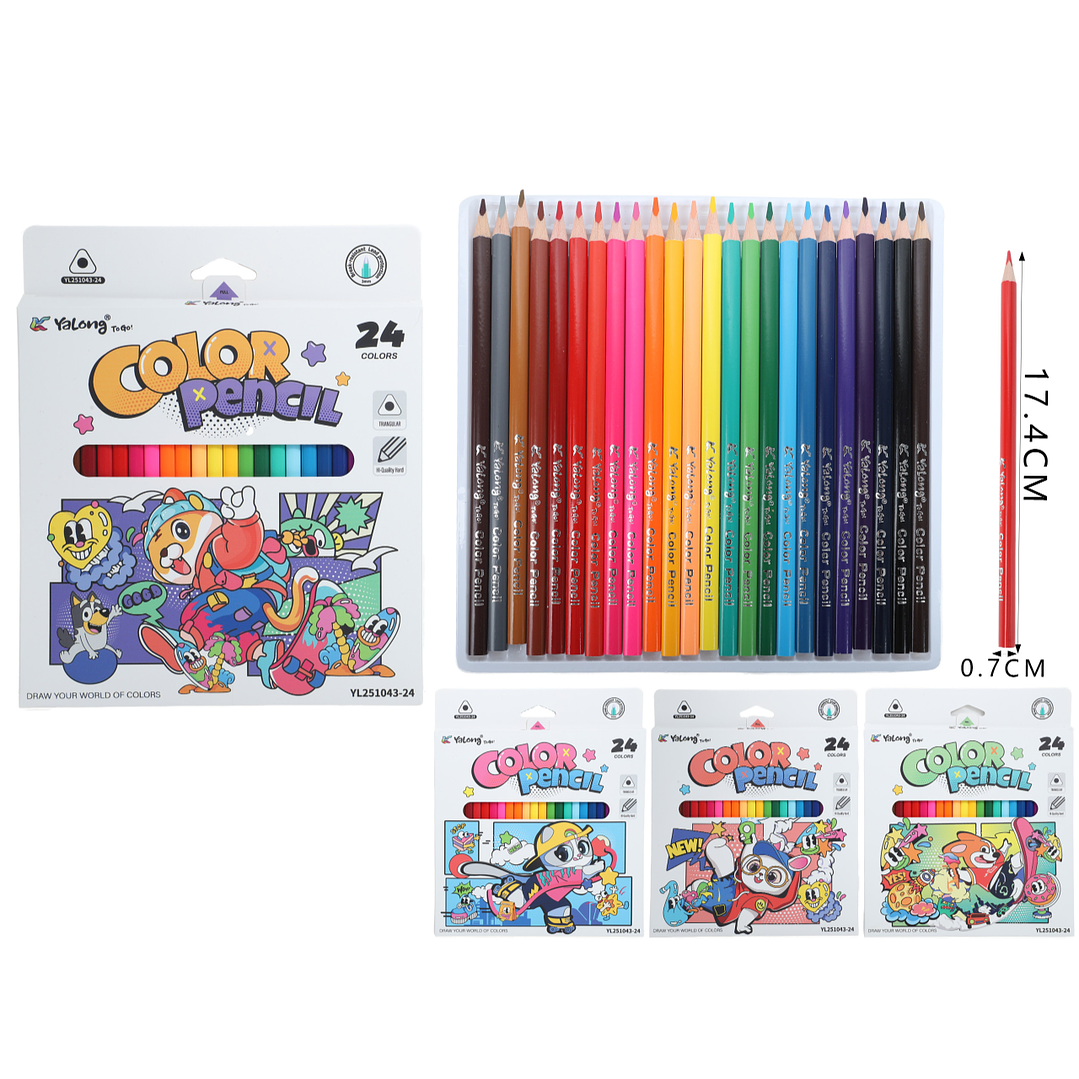 Lapices De Colores 17.4Cm 24Pcs 1