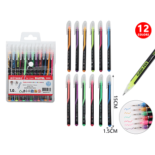 Boligrafos De Colores Pastel 15Cm 12Pcs