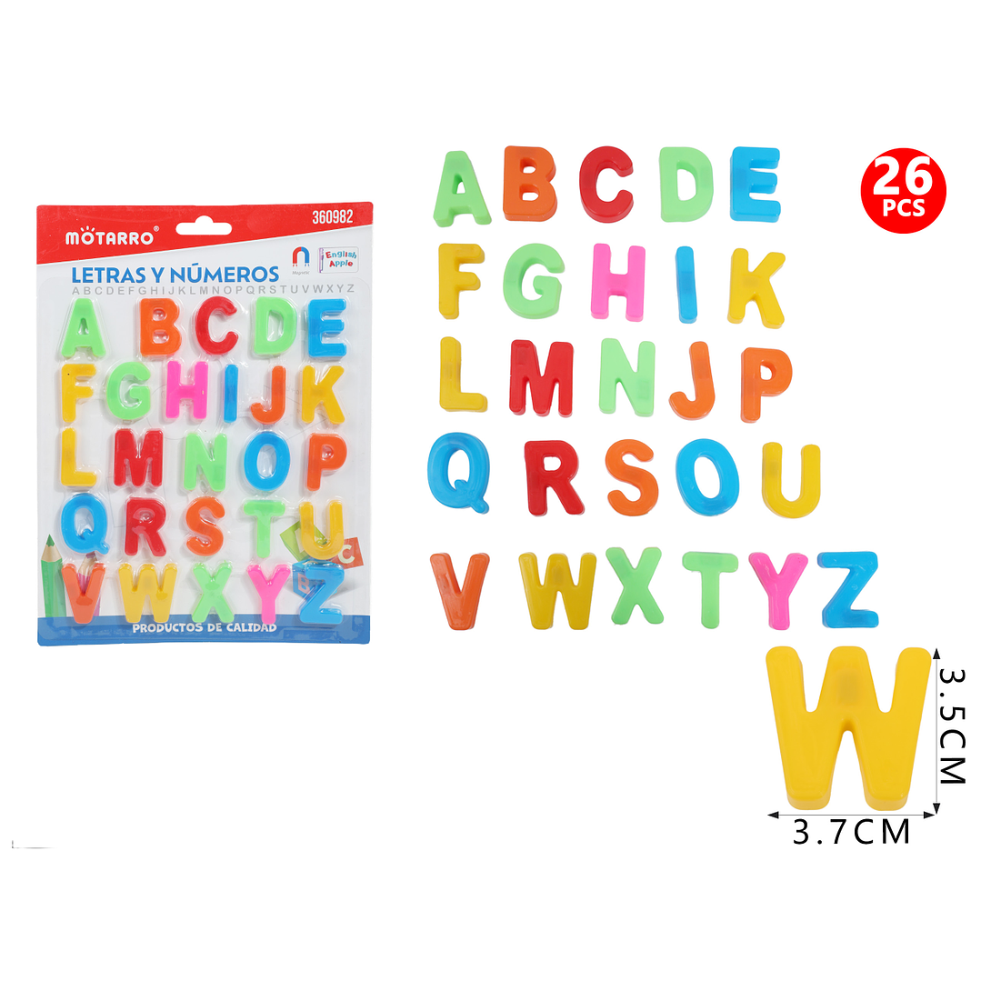 Letras Magnetico Colores 26Pcs 1