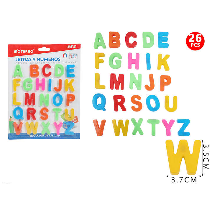 Letras Magnetico Colores 26Pcs 1