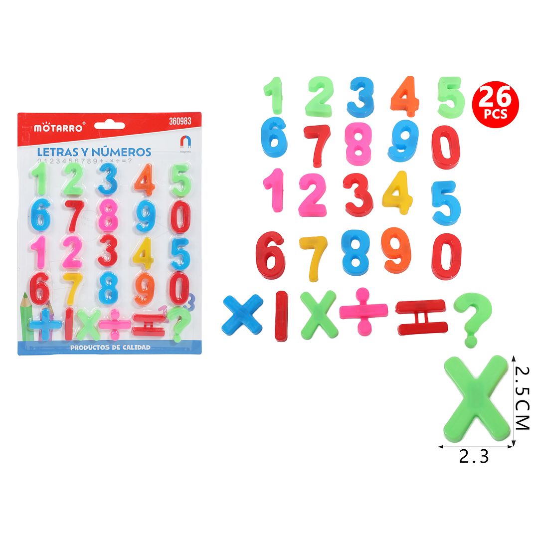 Numeros Magnetico Colores 26Pcs 1
