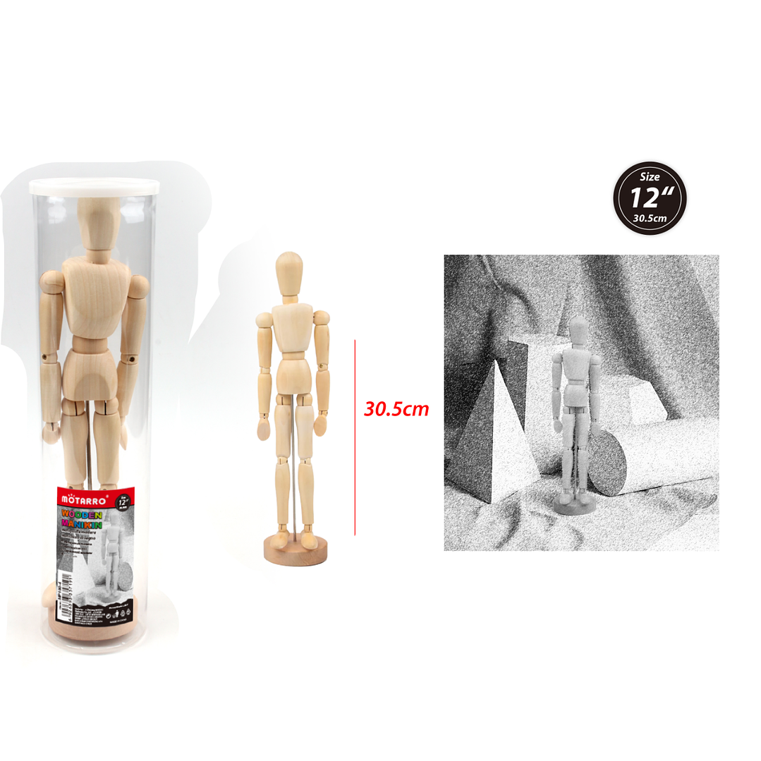 Figura Articulado Humana Madera 12Pul 1
