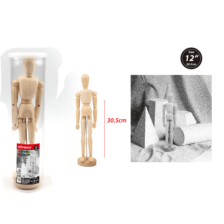 Figura Articulado Humana Madera 12Pul 1
