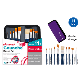 Set De Pinceles En Estuche Gouache 11Pcs