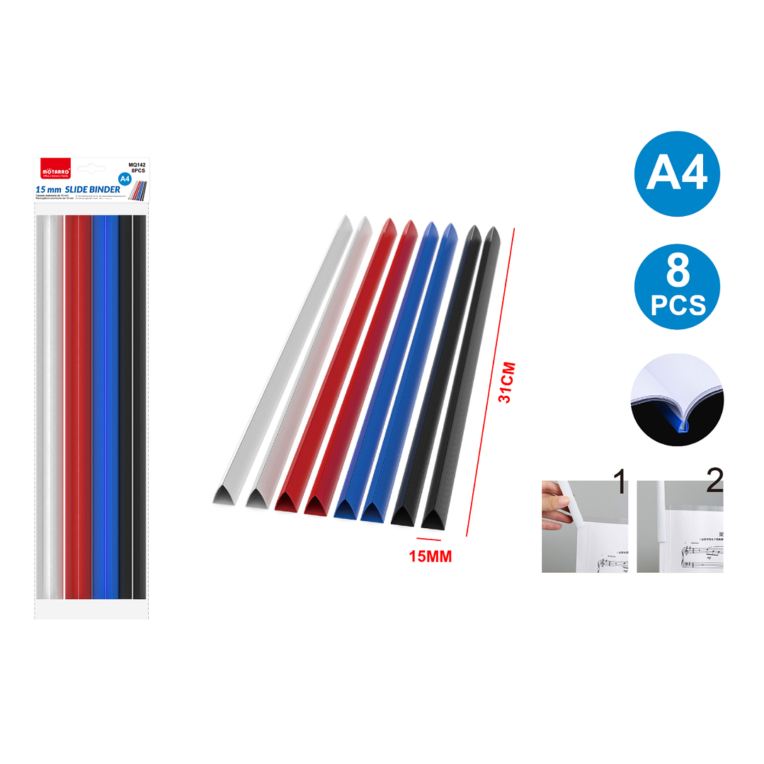 Barra Deslizante De Carpeta A4 8Pcs 15Mm 1