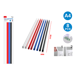 Barra Deslizante De Carpeta A4 8Pcs 8Mm