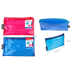 Estuche Azul/Fucsia 21X13Cm
