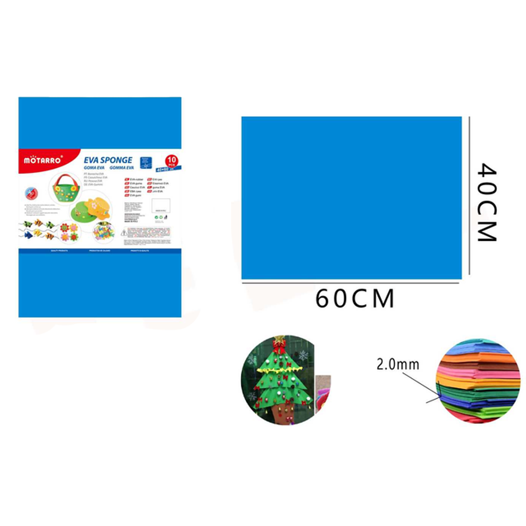 Goma Eva Celeste 40X60 Cm 10pcs 1