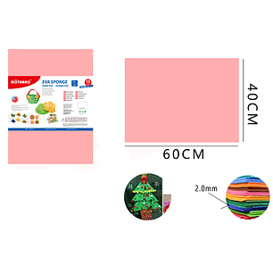 Goma Eva Rosado Pastel 40x60Cm 10pcs