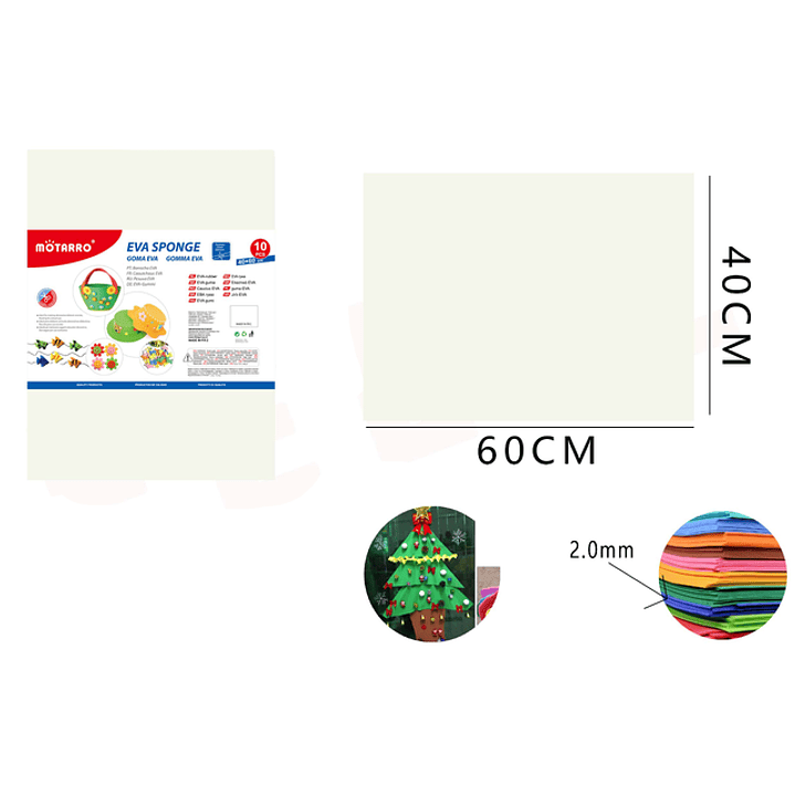 Goma Eva Beige 40x60cm 10pcs 1