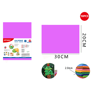Goma Eva Rosado 20x30cm 10pcs