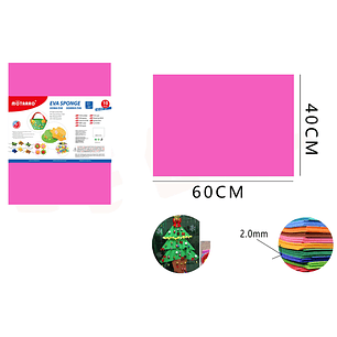 Goma Eva Fucsia 40x60Cm 10pcs