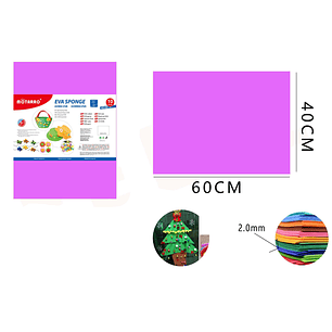Goma Eva Rosado 40x60Cm 10pcs