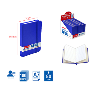 Cuaderno De Nota Azul A7 100Hojas