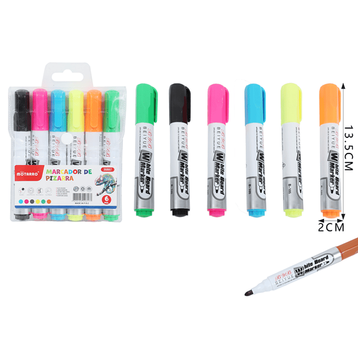 Marcadores De Pizarra Colores 6Pcs 1