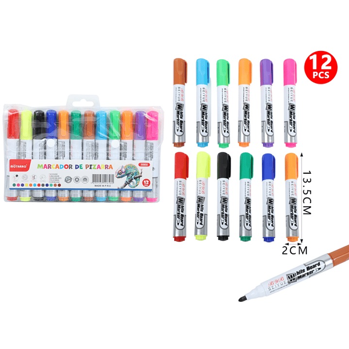 Marcadores De Pizarra Colores 12Pcs 1