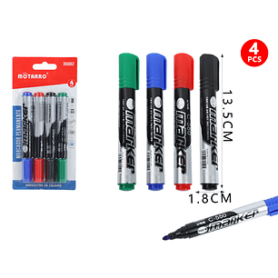 Marcadores Permanente Colores 4Pcs
