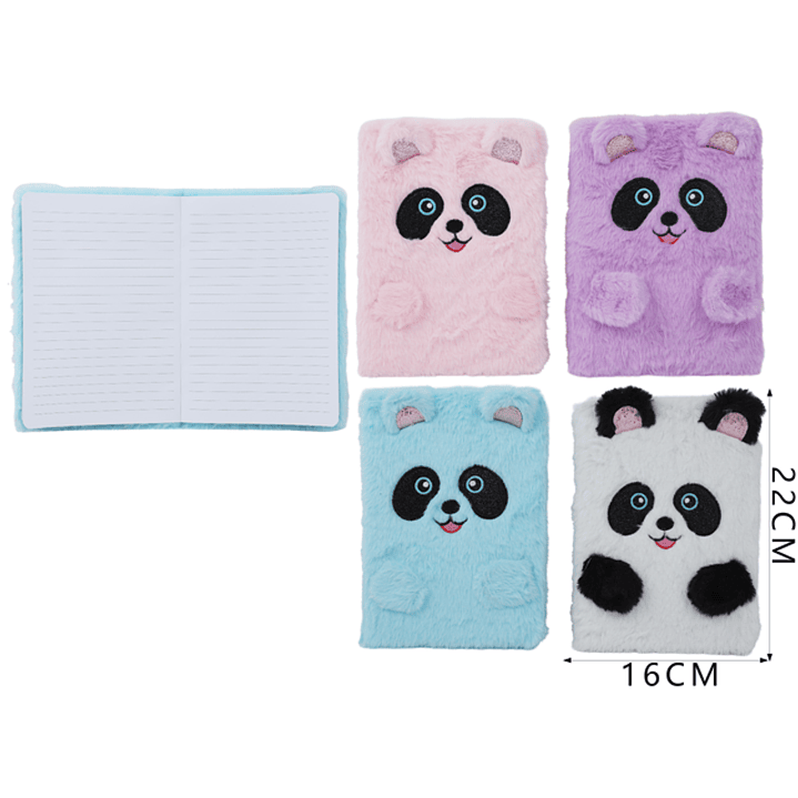 Libreta De Felpa Panda 80Hojas A5 1