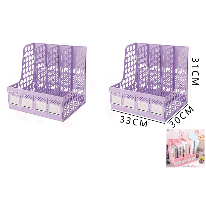 Estantes De Archivos Morado 33X30X31Cm 1