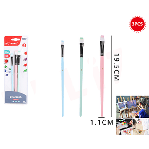 Set De Pinceles Color Macaron 3Pcs