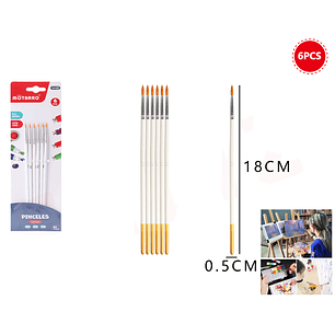 Set Pinceles Delineador 6Pcs 00#