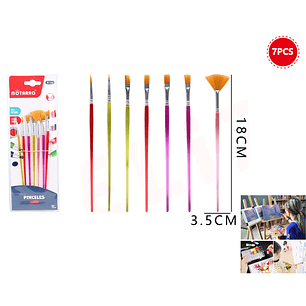 Set De Pinceles Trasparente 7Pcs