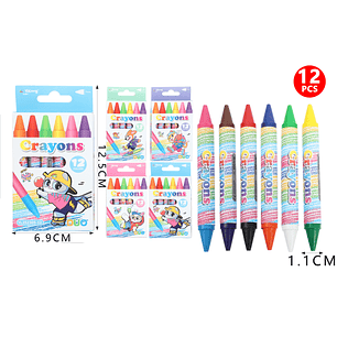 Lapices De Cera 1.1cm 12Pcs