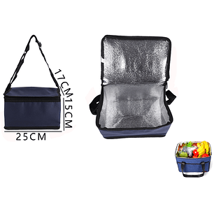 Bolsa Del Almuerzo Azul Marino 25x15x17cm