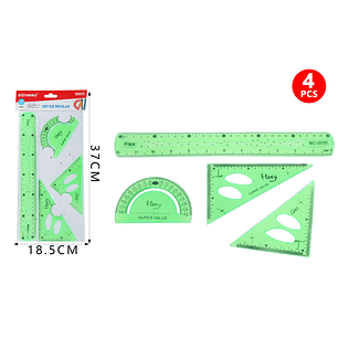 Set De Reglas Flexible 4Pcs