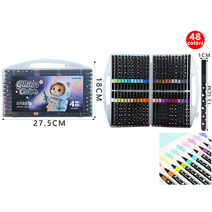 Marcadores Brillante 13.5cm 48Pcs