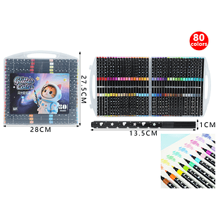 Marcadores Brillante 13.5cm 80Pcs