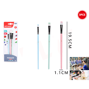 Set De Pinceles Color Macaron 3Pcs