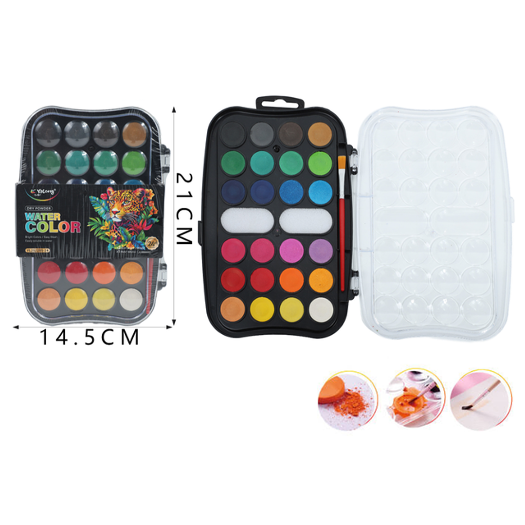 Pinturas Acuarela En Paleta 1