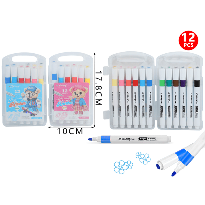 Marcadores De Colores 12Pcs 1