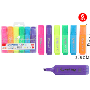 Destacadores En Bolsa Plastica 6Pcs