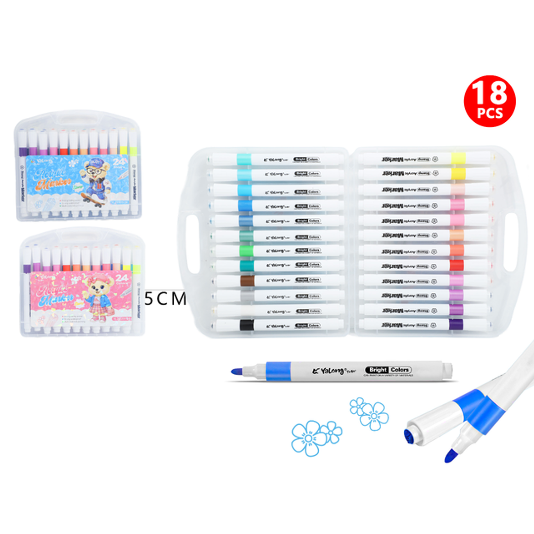Marcadores De Colores 18Pcs 1