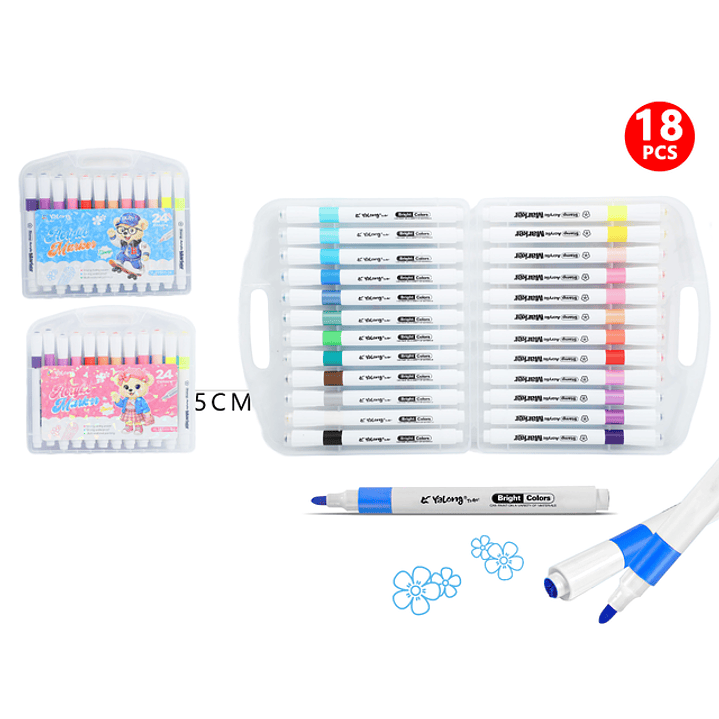 Marcadores De Colores 18Pcs 1
