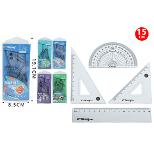 Set De Reglas 4Pcs 15cm